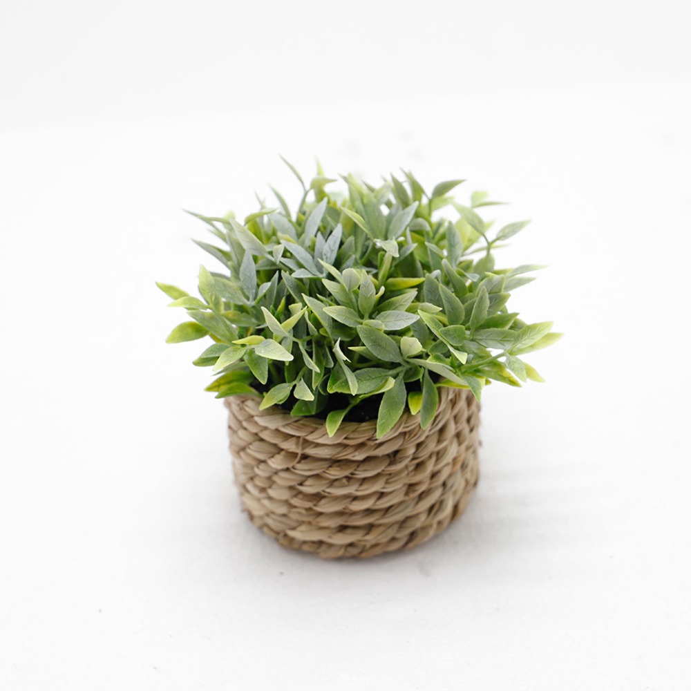 Plant Pot Small Desk - 작은 인조 화분 식물, 사실적인 인공