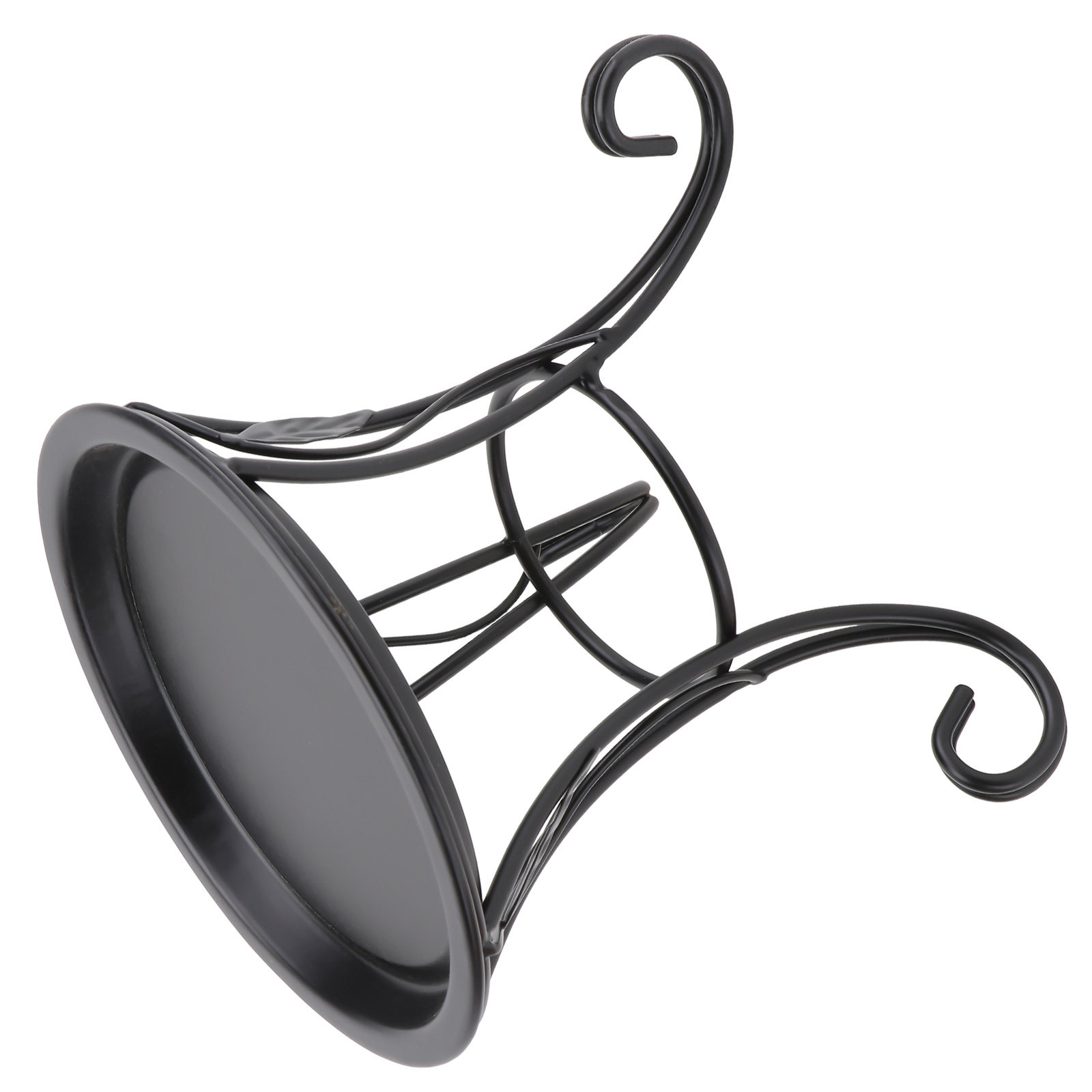 Plant Pot Small Desk - 미니 철제 화분 스탠드 블랙 소형