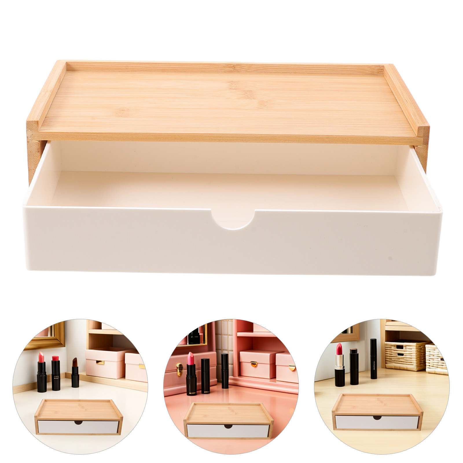 Drawer Organizer Bamboo - 데스크 정리함 데스크탑 수납함 사무실 서랍