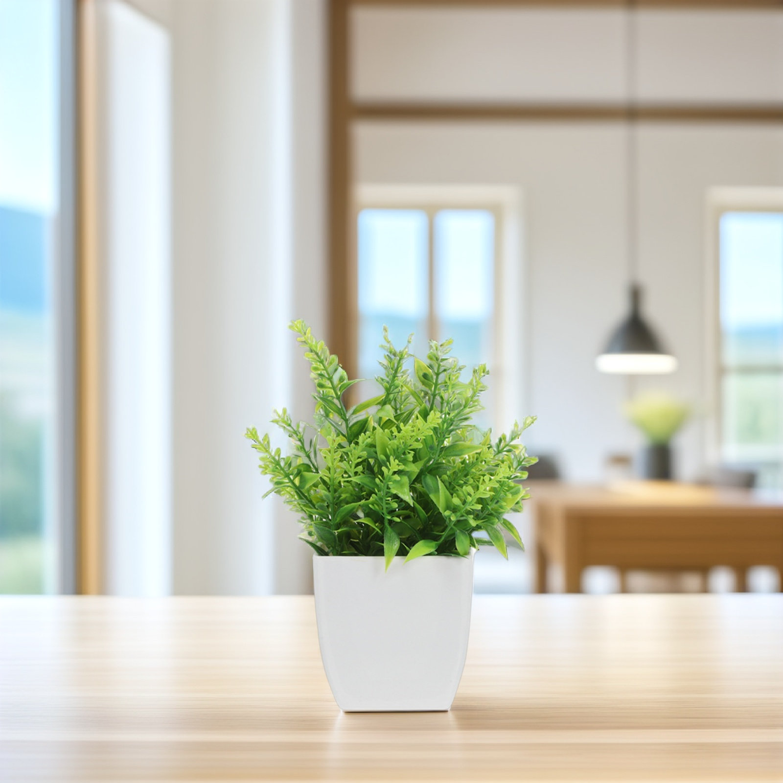 Plant Pot Small Desk - 인조 분재 2개 세트, 실제와 흡사한