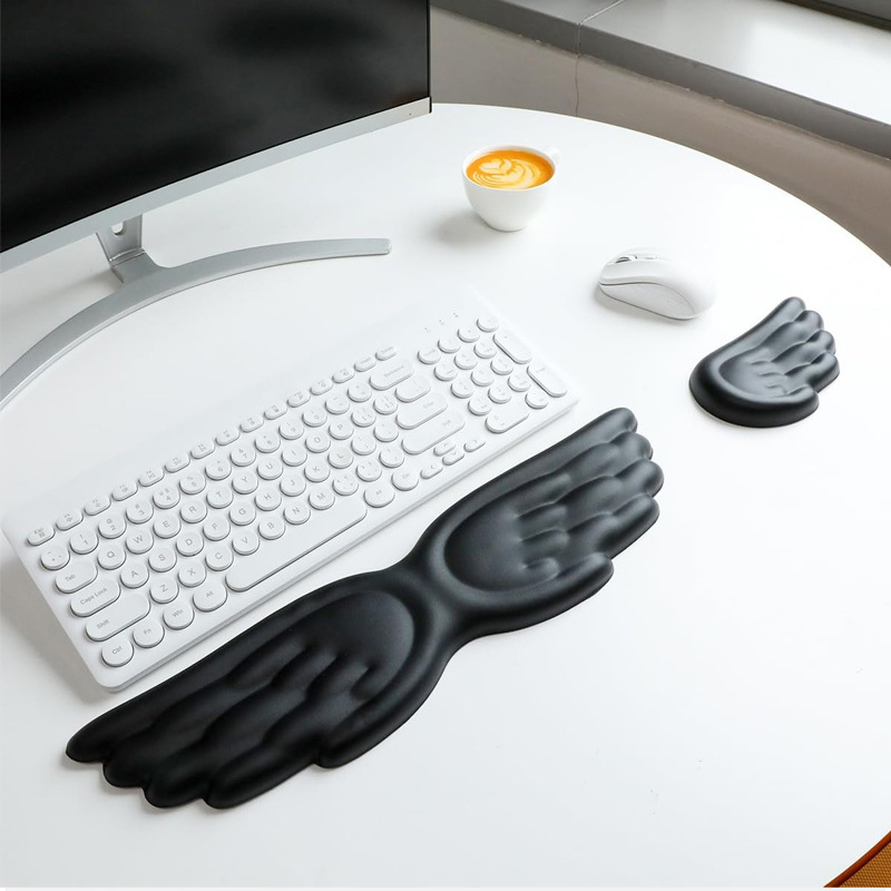 Desk Setup Keyboard - 키보드 마우스 손목 받침대 천사 날개