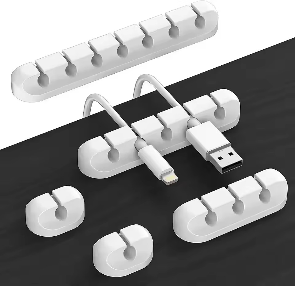 Desk Setup Cable Management - 케이블 코드 와이어 정리기 실리콘 USB