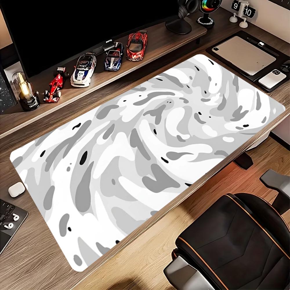 데스크 매트 그레이 화이트 지형학적 소용돌이 프린트 스 - Desk Setup Grey 리뷰 및 가격