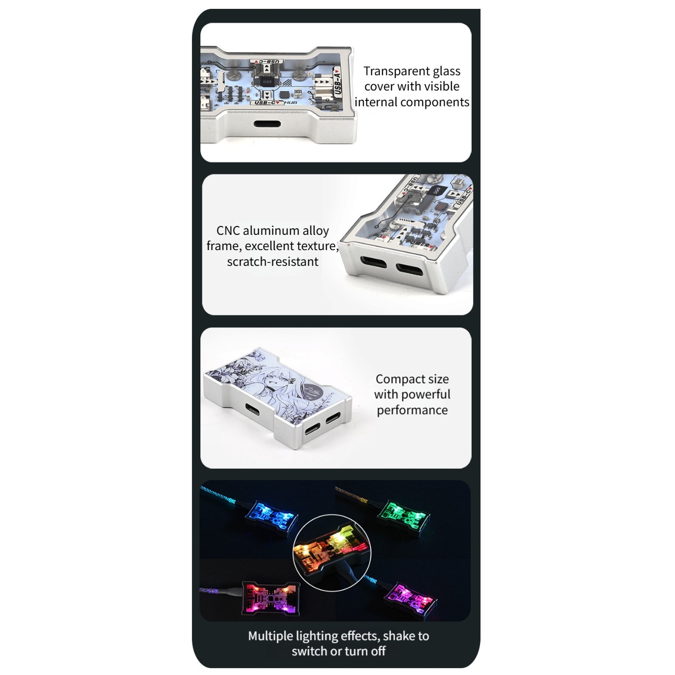 RGB USB 허브 2 입력 3 출력 게임용 책상 설정 - Desk Setup Keyboard 리뷰 및 가격