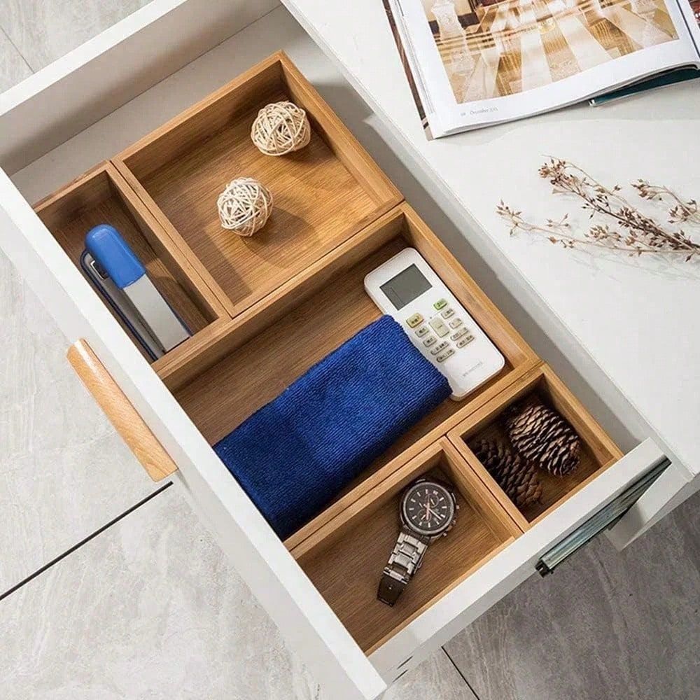 조절 가능한 나무 2단 서랍 칸막이가 있는 대나무 서랍 - Drawer Organizer Bamboo 리뷰 및 가격