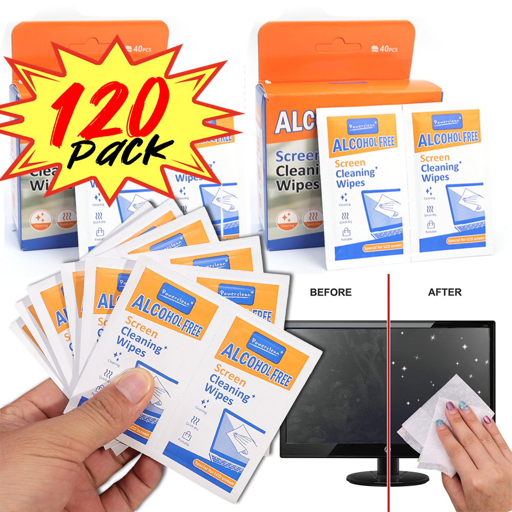 10-120개입 일회용 휴대용 LCD 화면 클리닝 티슈 - Monitor Cleaning Kit 리뷰 및 가격
