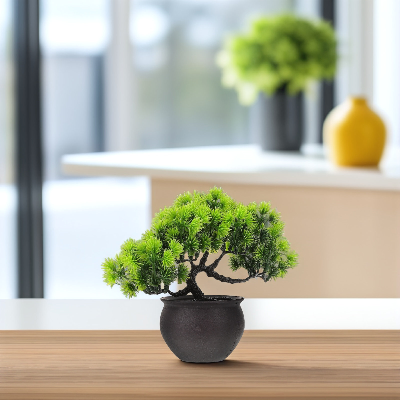 컴팩트한 인조 소나무 화분, 사실적인 인조 화분 장식, - Plant Pot Small Desk 리뷰 및 가격