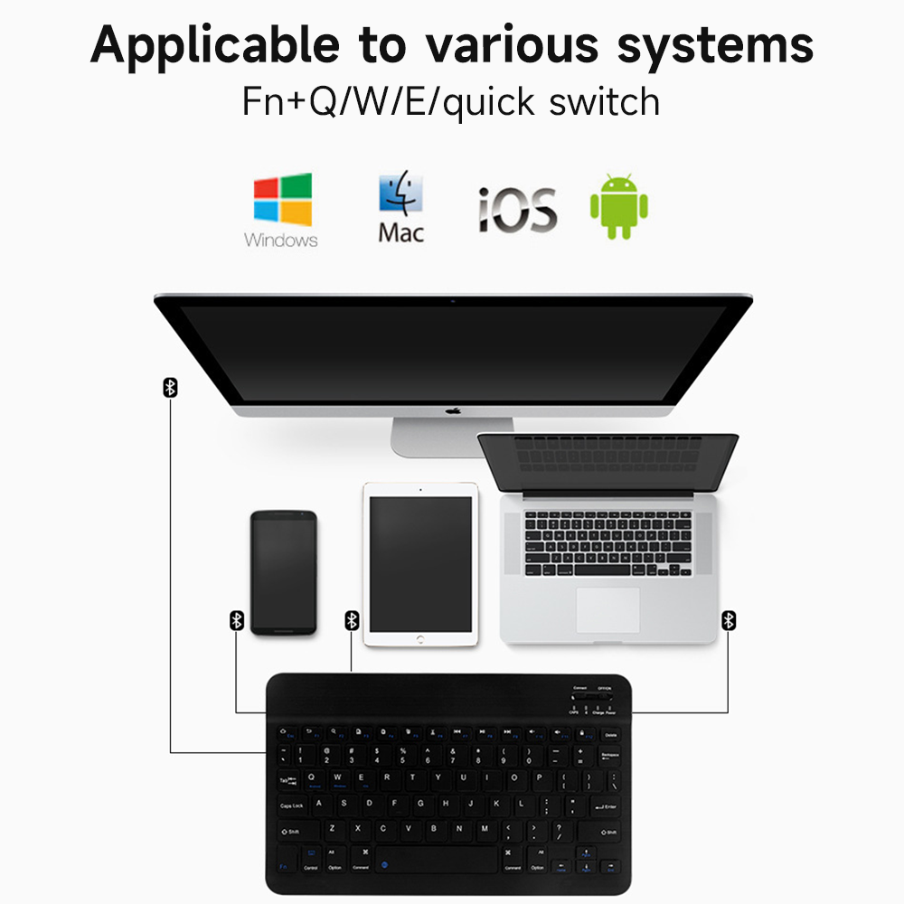 블루투스 키보드 IOS 안드로이드 윈도우용 무선 키보드 - Desk Setup Keyboard 리뷰 및 가격
