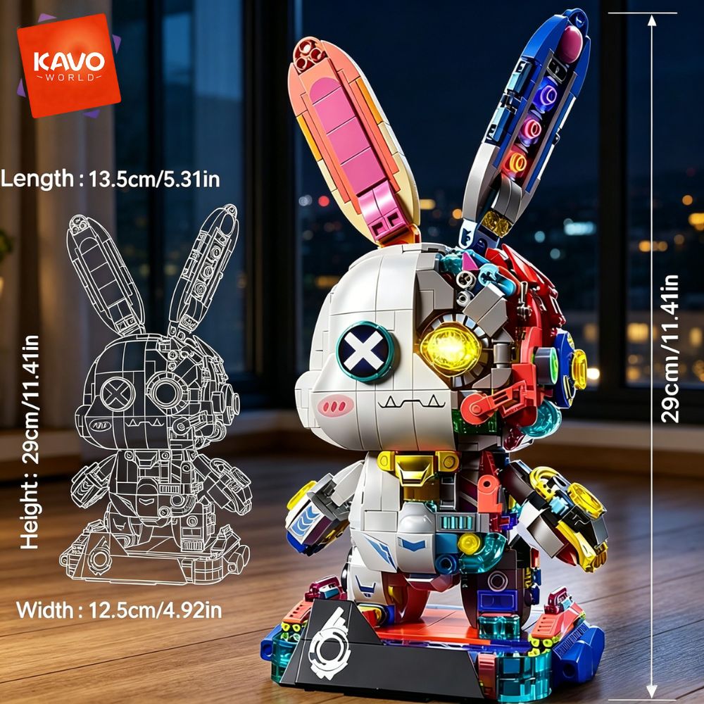 카보월드 1377PCS 로봇 토끼 조립 블록 세트 LE - Desk Setup Builder 리뷰 및 가격