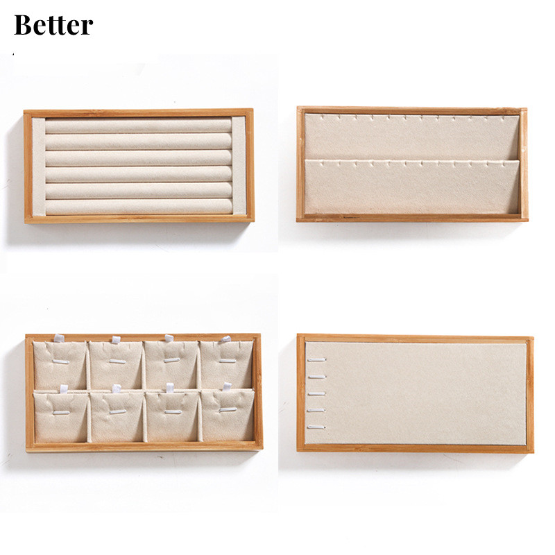대나무 베이지 쥬얼리 반지 디스플레이 홀더 랙 디스플레 - Drawer Organizer Bamboo 리뷰 및 가격