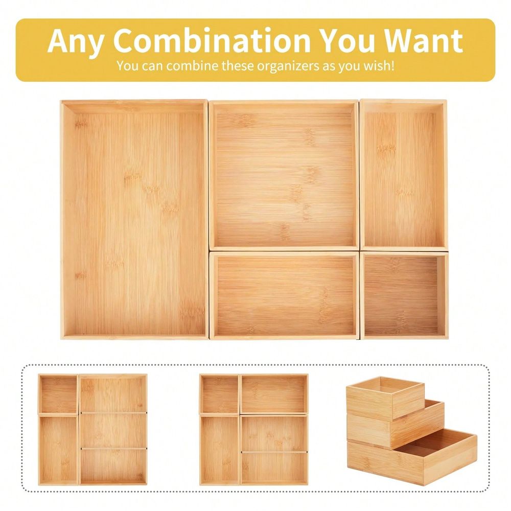 조절 가능한 대나무 서랍 정리함, 나무로 된 2단 분리 - Drawer Organizer Bamboo 리뷰 및 가격