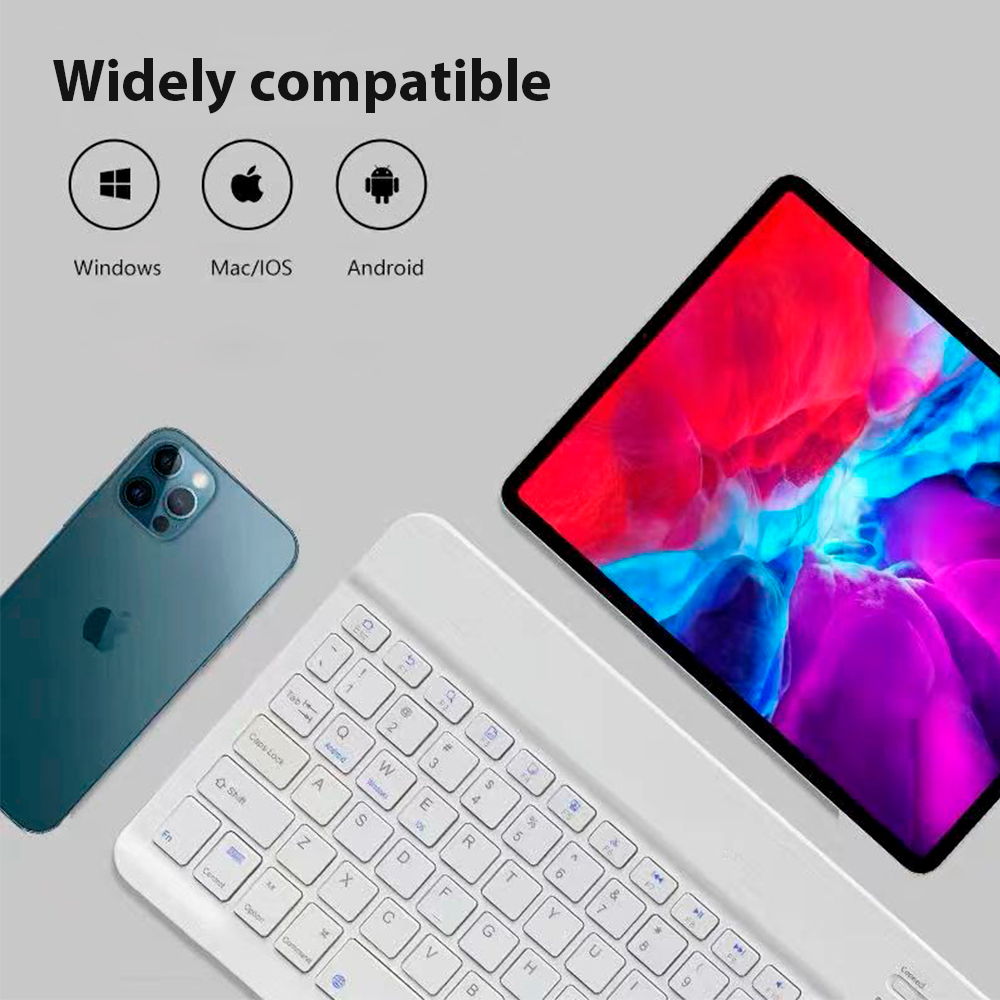 블루투스 무선 키보드 범용 휴대 전화 태블릿 키보드 및 - Desk Setup Keyboard 리뷰 및 가격