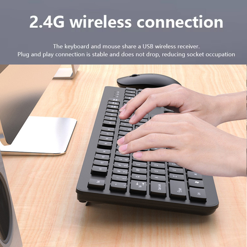 2.4G 무선 키보드 마우스 세트 104키 표준 키보드 - Desk Setup Keyboard 리뷰 및 가격