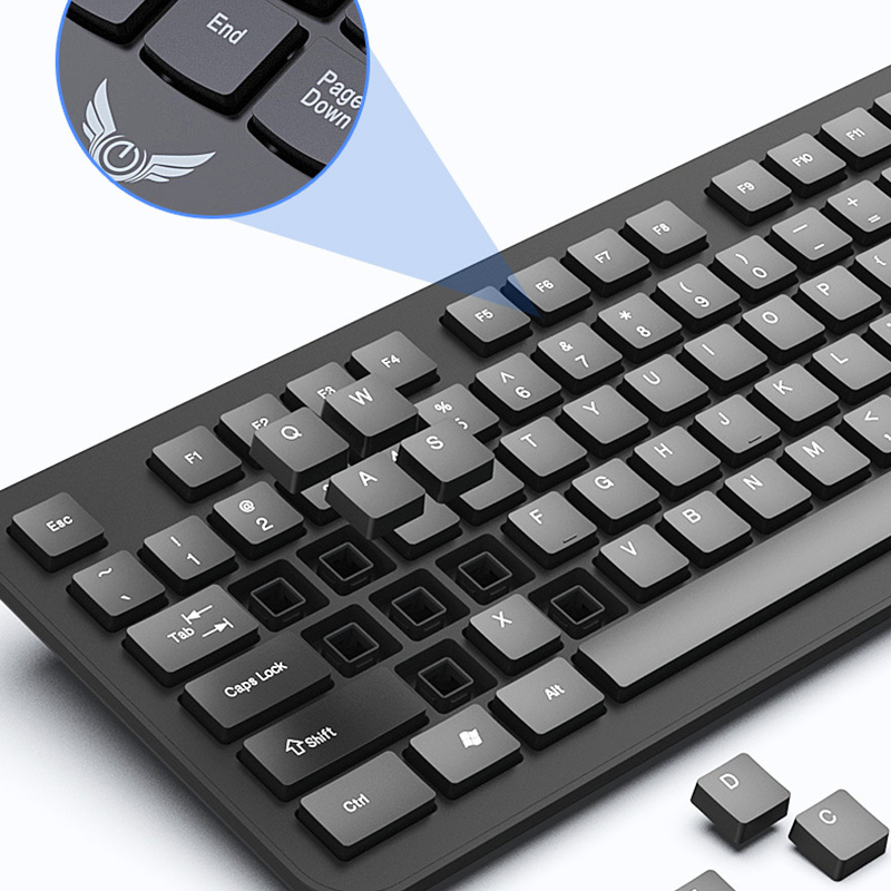 2.4G 무선 키보드 마우스 세트 104키 표준 키보드 - Desk Setup Keyboard 리뷰 및 가격