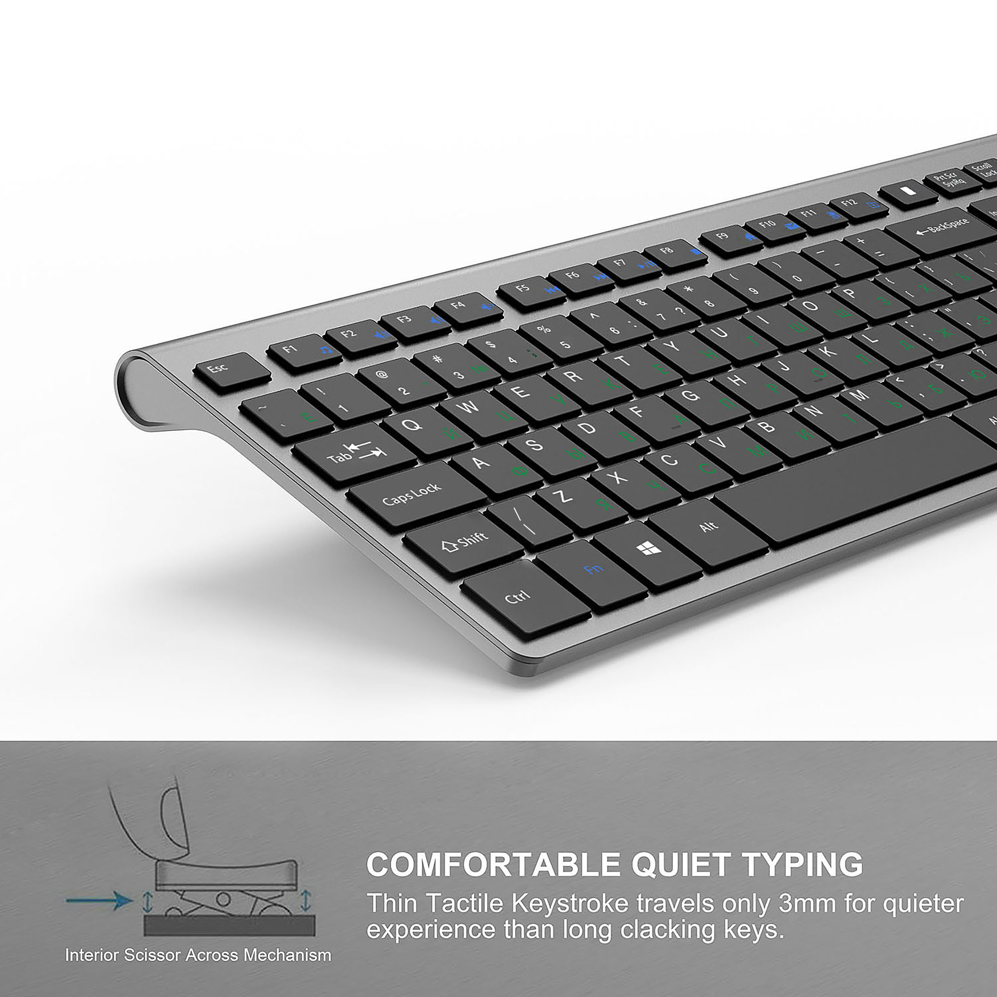 2.4GHz 무선 충전식 키보드 및 마우스 세트, 풀사 - Desk Setup Keyboard 리뷰 및 가격