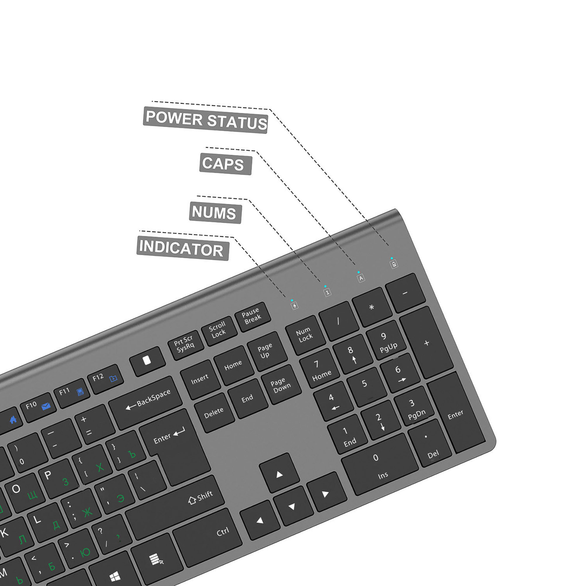2.4GHz 무선 충전식 키보드 및 마우스 세트, 풀사 - Desk Setup Keyboard 리뷰 및 가격
