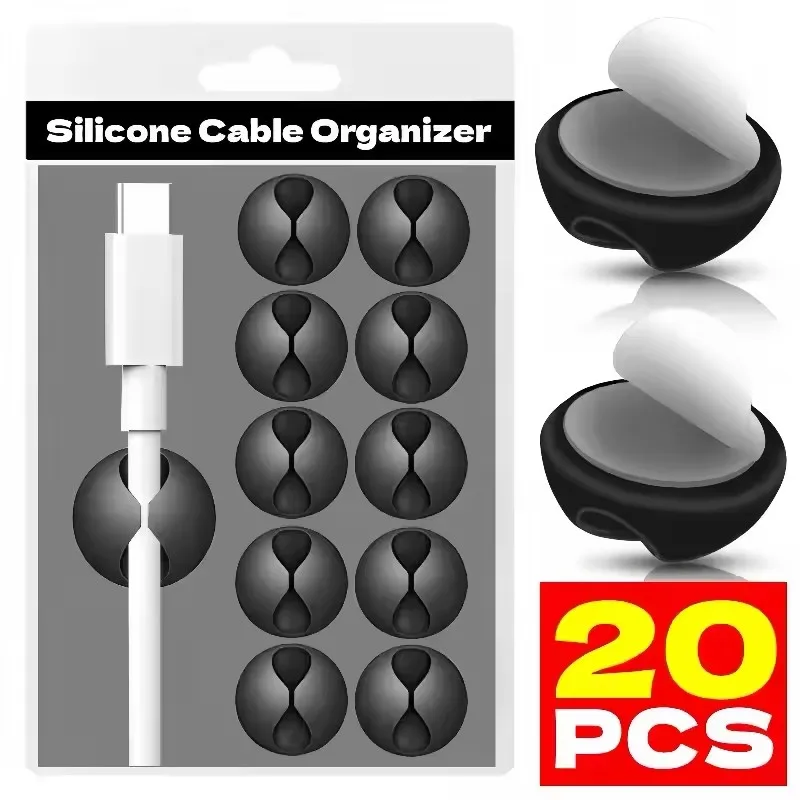 케이블 클립 전화 코드 홀더 USB 데이터 라인 실리콘 - Desk Setup Cable Management 리뷰 및 가격