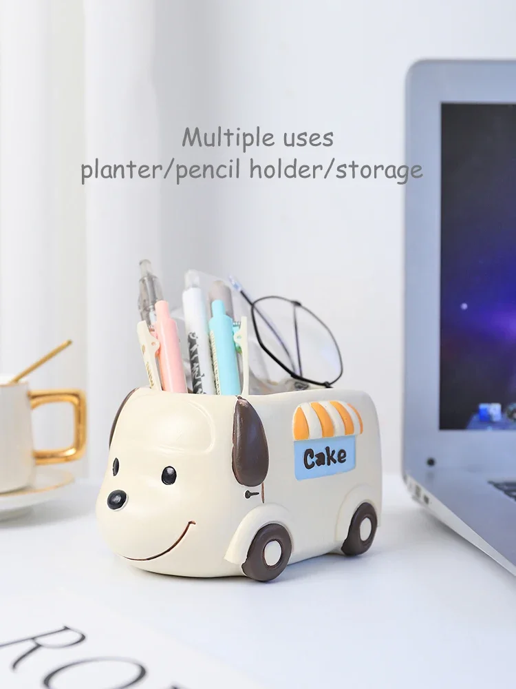 음식 트럭 동물 작은 화분 송진 다육 화분, 가정 사무 - Plant Pot Small Desk 리뷰 및 가격