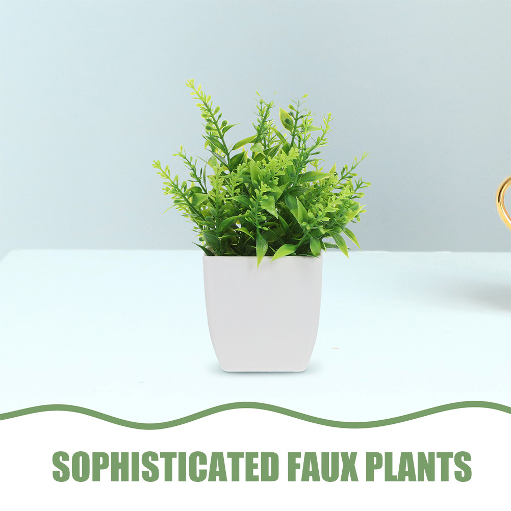 인조 분재 2개 세트, 실제와 흡사한 디자인, 실내 장 - Plant Pot Small Desk 리뷰 및 가격