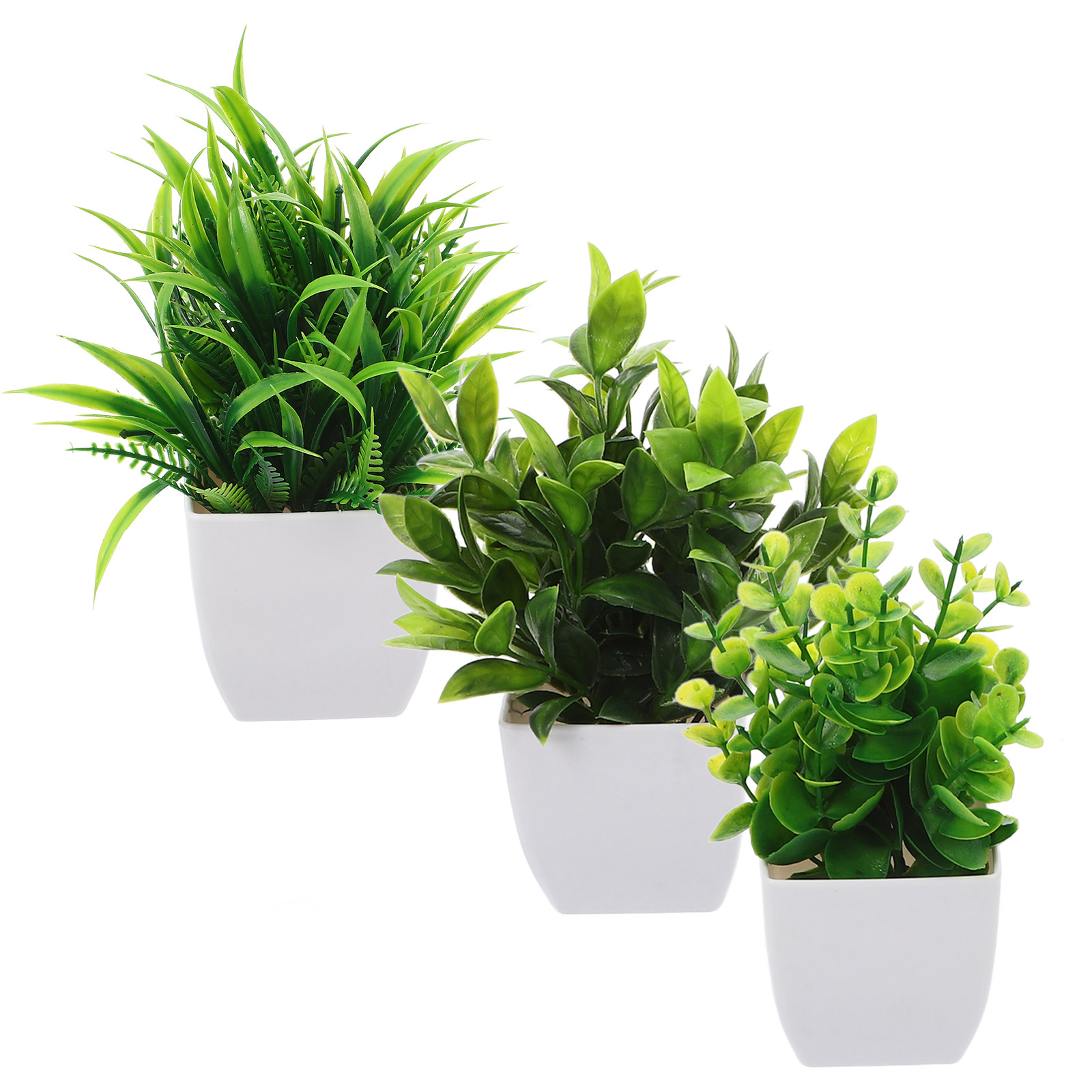 3개 미니 인조 식물, 테이블, 책상, 카운터탑, 가정 - Plant Pot Small Desk 리뷰 및 가격