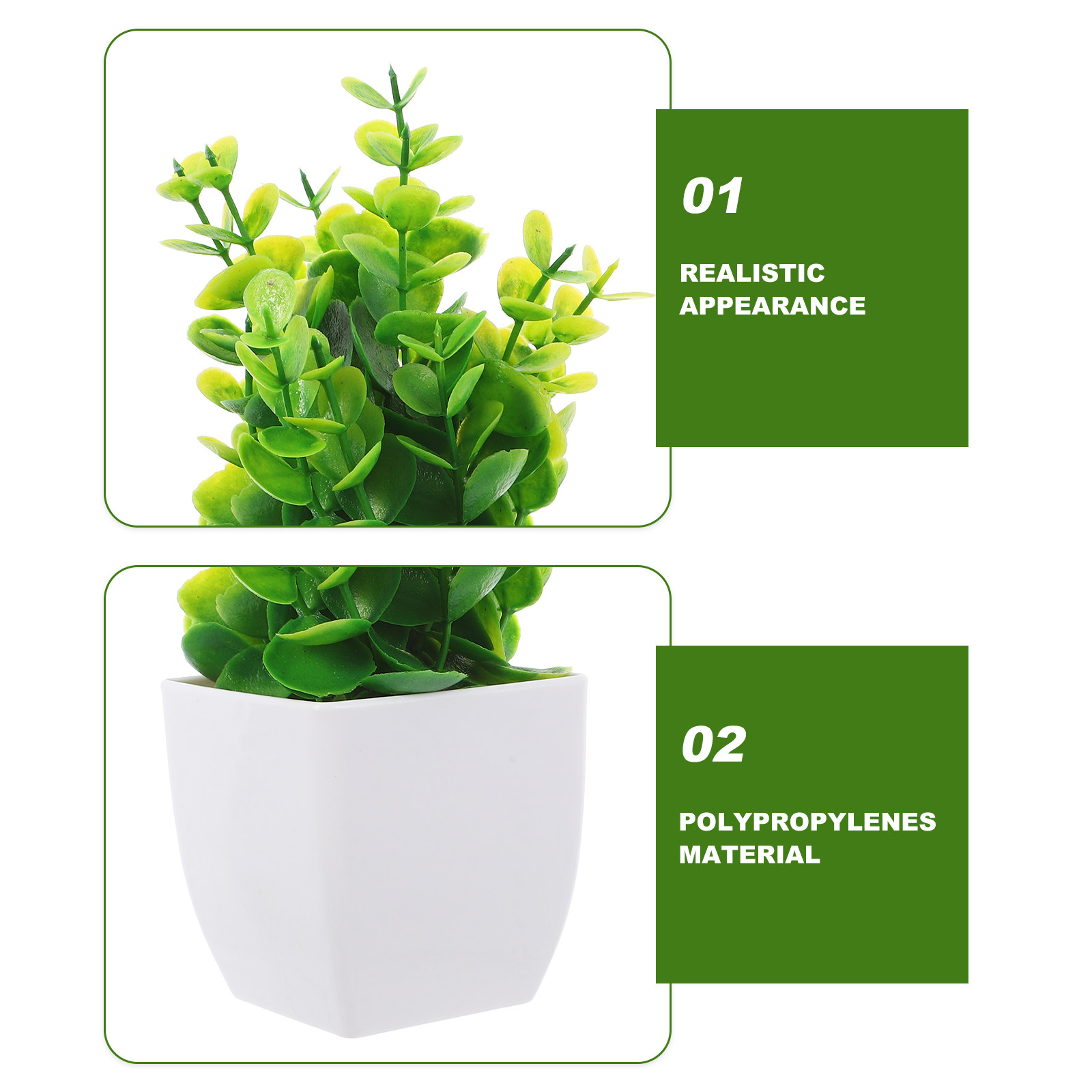 3개 미니 인조 식물, 테이블, 책상, 카운터탑, 가정 - Plant Pot Small Desk 리뷰 및 가격