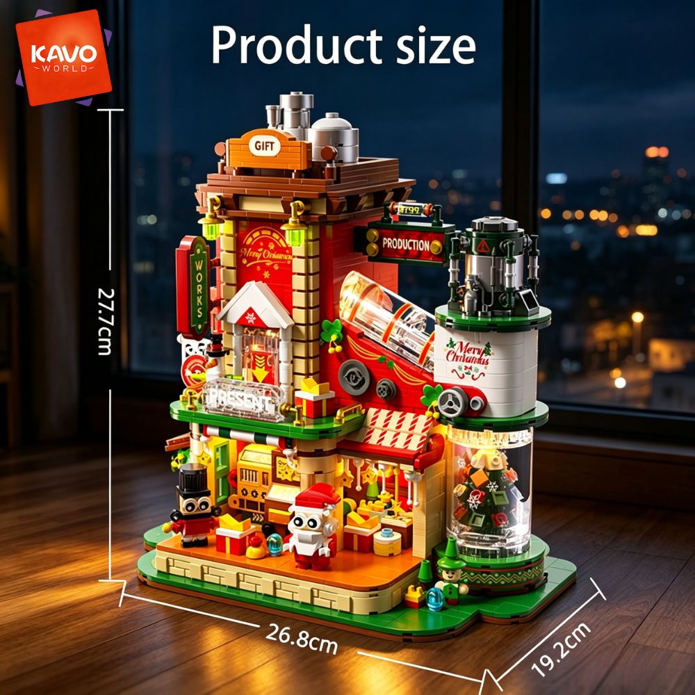 KAVOWORLD 2775피스 크리스마스 선물 공장 건 - Desk Setup Builder 리뷰 및 가격