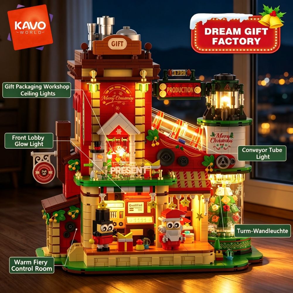 KAVOWORLD 2775피스 크리스마스 선물 공장 건 - Desk Setup Builder 리뷰 및 가격
